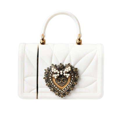Dolce & Gabbana White Silicone Devotion Heart Cover Hand Bag Airpod Case