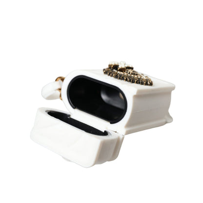 Dolce & Gabbana White Silicone Devotion Heart Cover Hand Bag Airpod Case