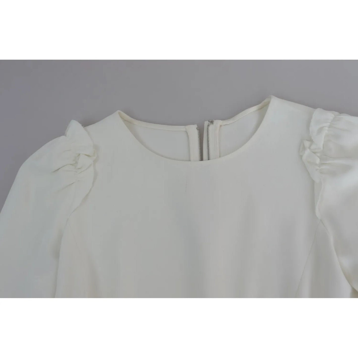 Dolce & Gabbana White Viscose Acetate Short Sleeve Blouse Top Dolce & Gabbana