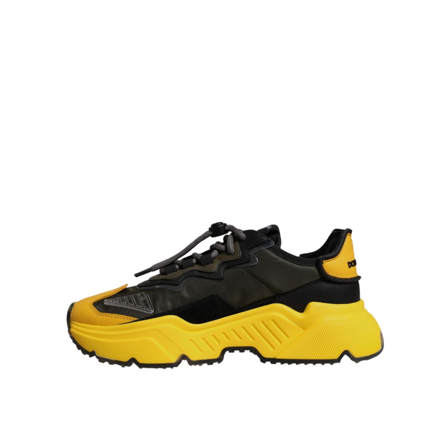 Dolce & Gabbana Yellow Black Daymaster Low Top Sneaker Shoes