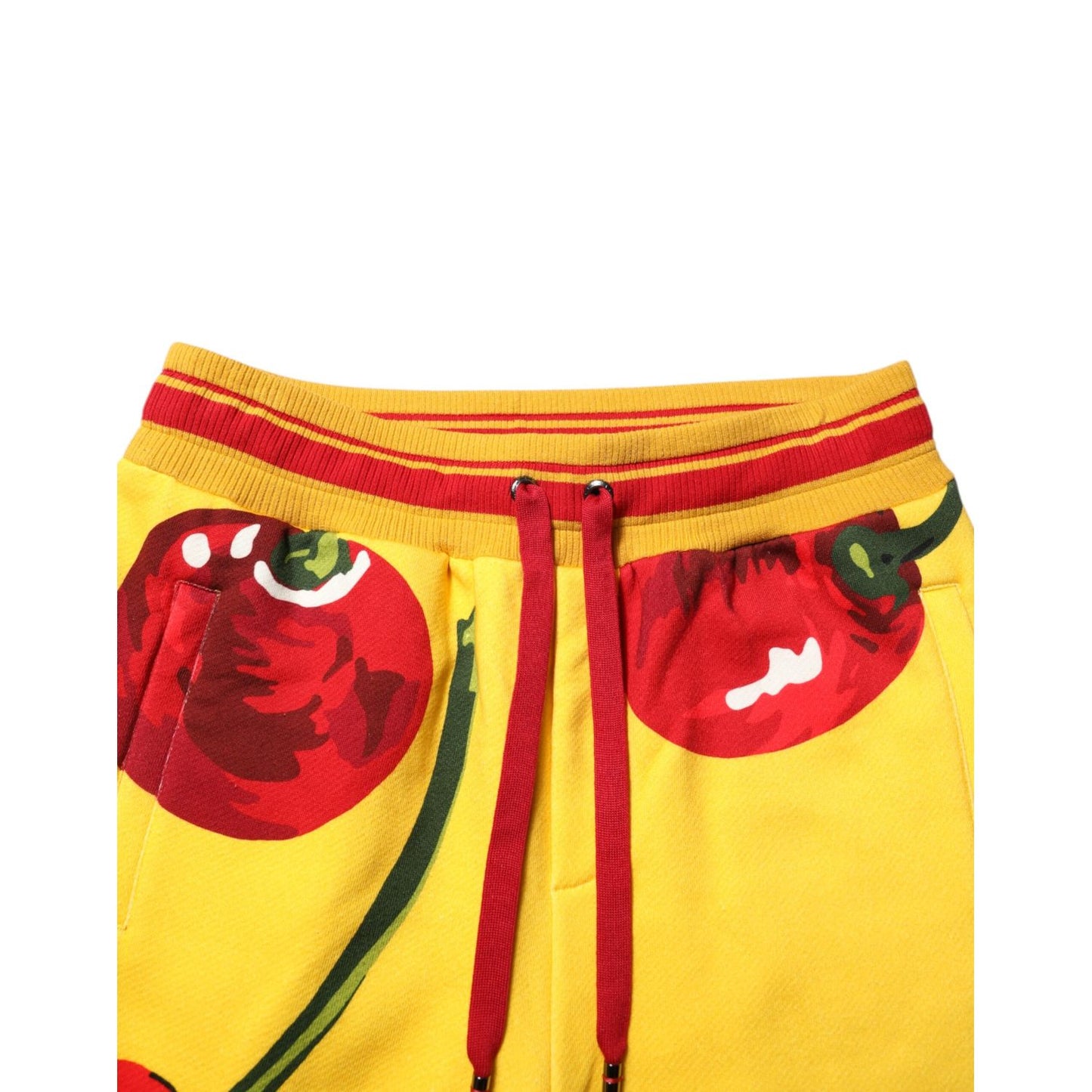 Dolce & Gabbana Yellow Cherry Print Jogger Sweatpants Pants Dolce & Gabbana