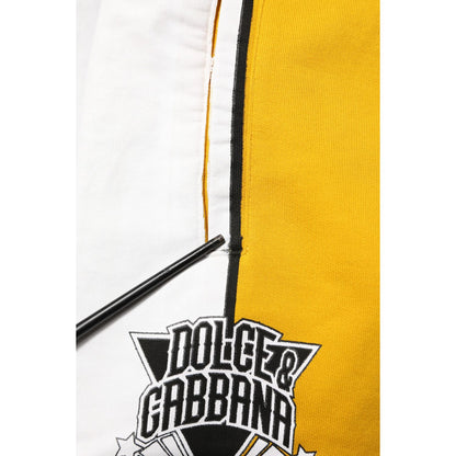 Dolce & Gabbana Yellow Cotton Logo Drawstring Jogger Sweatpants Pants Dolce & Gabbana