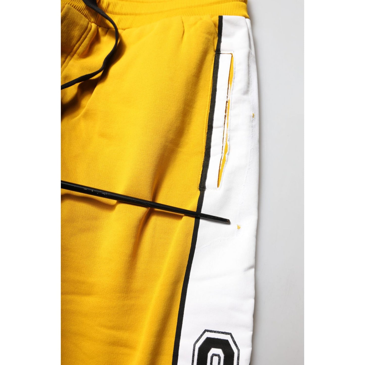 Dolce & Gabbana Yellow Cotton Print Jogger Sweatpants Pants Dolce & Gabbana