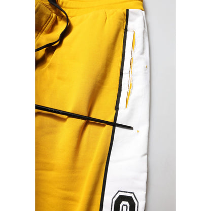 Dolce & Gabbana Yellow Cotton Print Jogger Sweatpants Pants Dolce & Gabbana