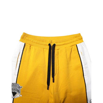 Dolce & Gabbana Yellow Cotton Sweatpants Jogger Trouser Pants Dolce & Gabbana