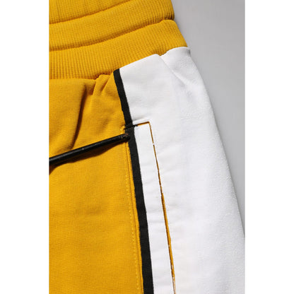 Dolce & Gabbana Yellow Printed Drawstring Jogger Pants Dolce & Gabbana