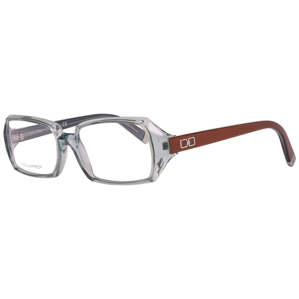 Alt Tag: Dsquared² Transparent Plastic Frames for women model DQ5019-087-54 with measures 54/16/135 mm in transparent color.