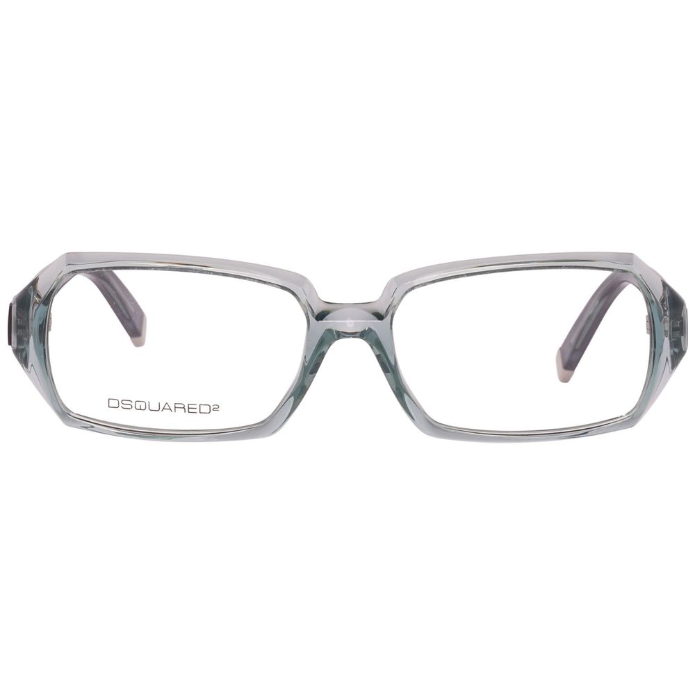 Front view of Dsquared² Transparent Plastic Frames showcasing clear lenses and stylish design.