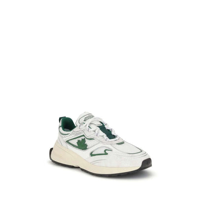 Dsquared² White Calf Leather Bos Taurus Athletic Sneakers