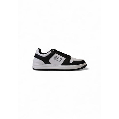 EA7 Emporio Armani Black And White Polyester Athletic Sneakers EA7 Emporio Armani