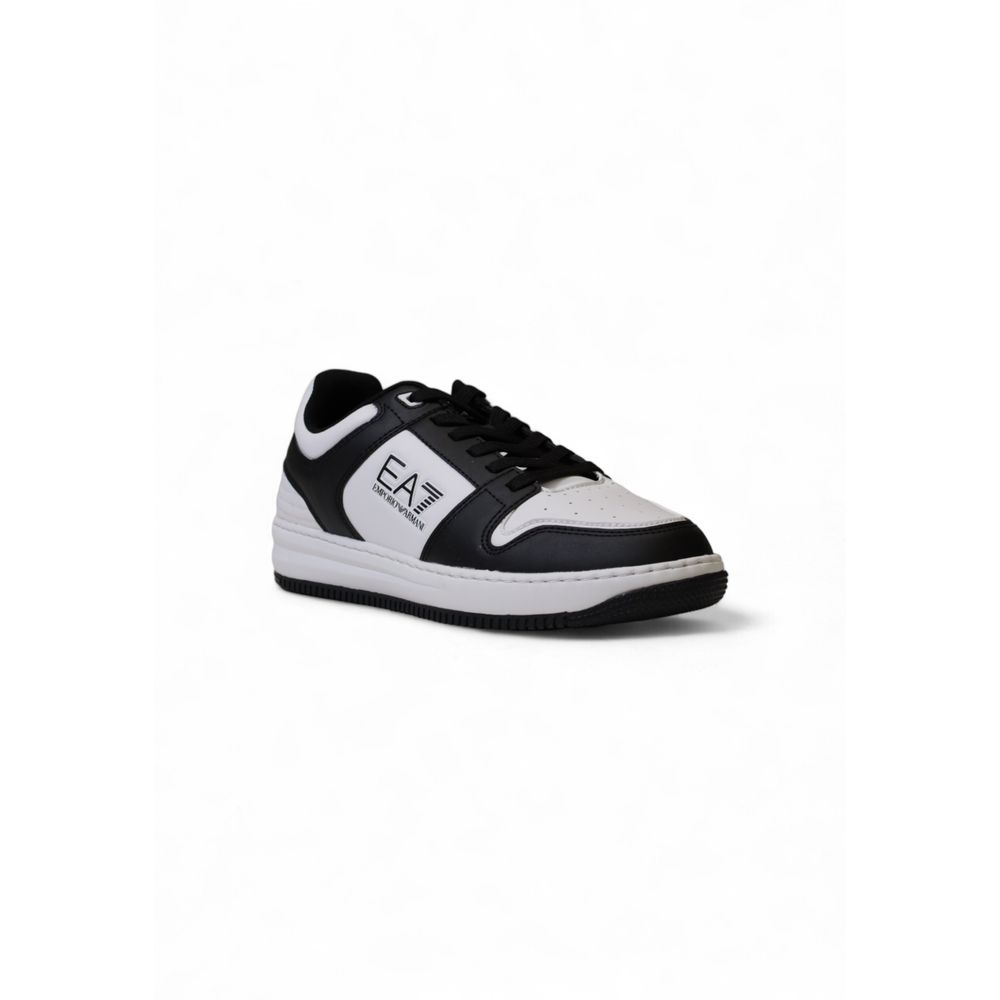 EA7 Emporio Armani Black And White Polyester Athletic Sneakers EA7 Emporio Armani