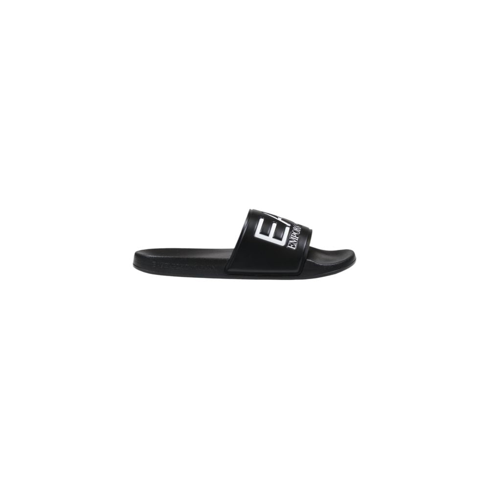 EA7 Emporio Armani Black And White Pvc Slippers EA7 Emporio Armani