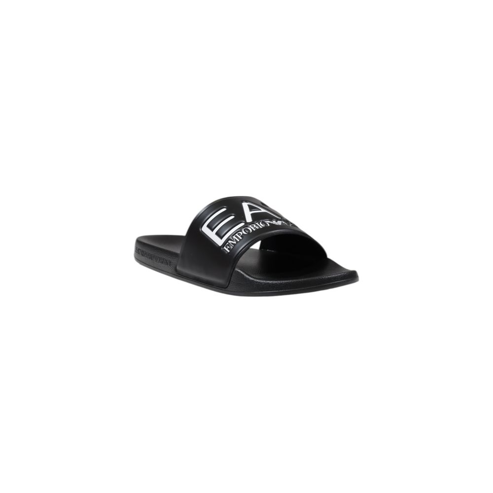EA7 Emporio Armani Black And White Pvc Slippers EA7 Emporio Armani