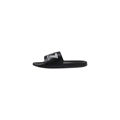 EA7 Emporio Armani Black And White Pvc Slippers EA7 Emporio Armani