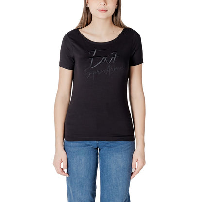 EA7 Emporio Armani Black Cotton T-Shirt EA7 Emporio Armani