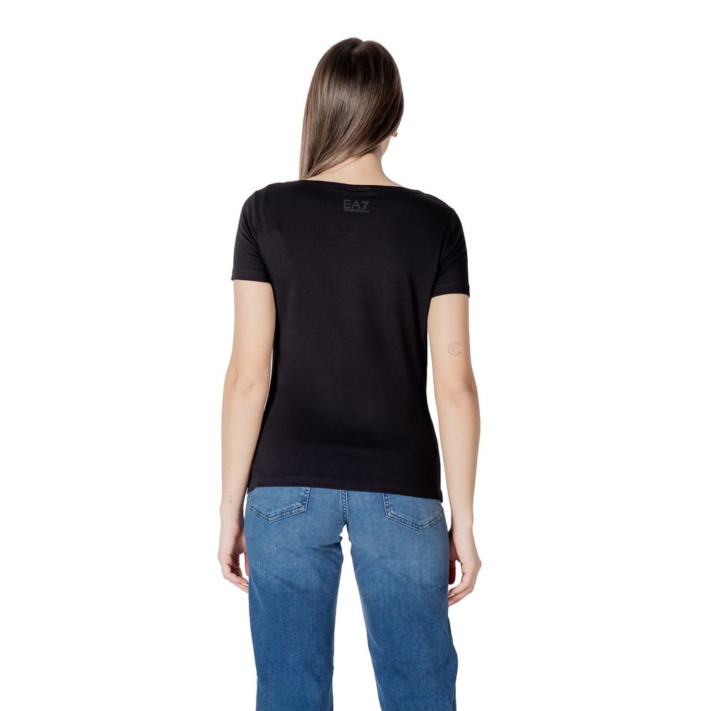EA7 Emporio Armani Black Cotton T-Shirt EA7 Emporio Armani