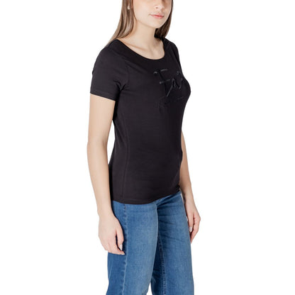 EA7 Emporio Armani Black Cotton T-Shirt EA7 Emporio Armani