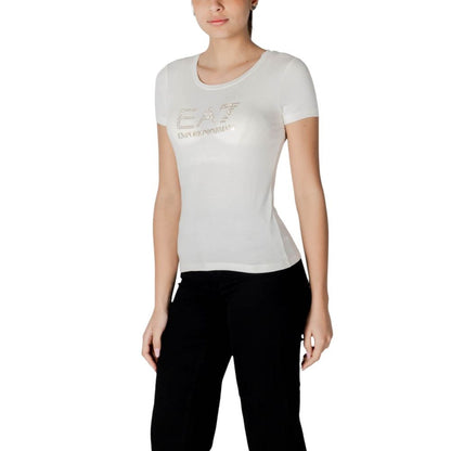 EA7 Emporio Armani Cream Modal Sportswear EA7 Emporio Armani