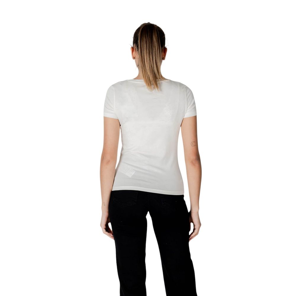 EA7 Emporio Armani Cream Modal Sportswear EA7 Emporio Armani