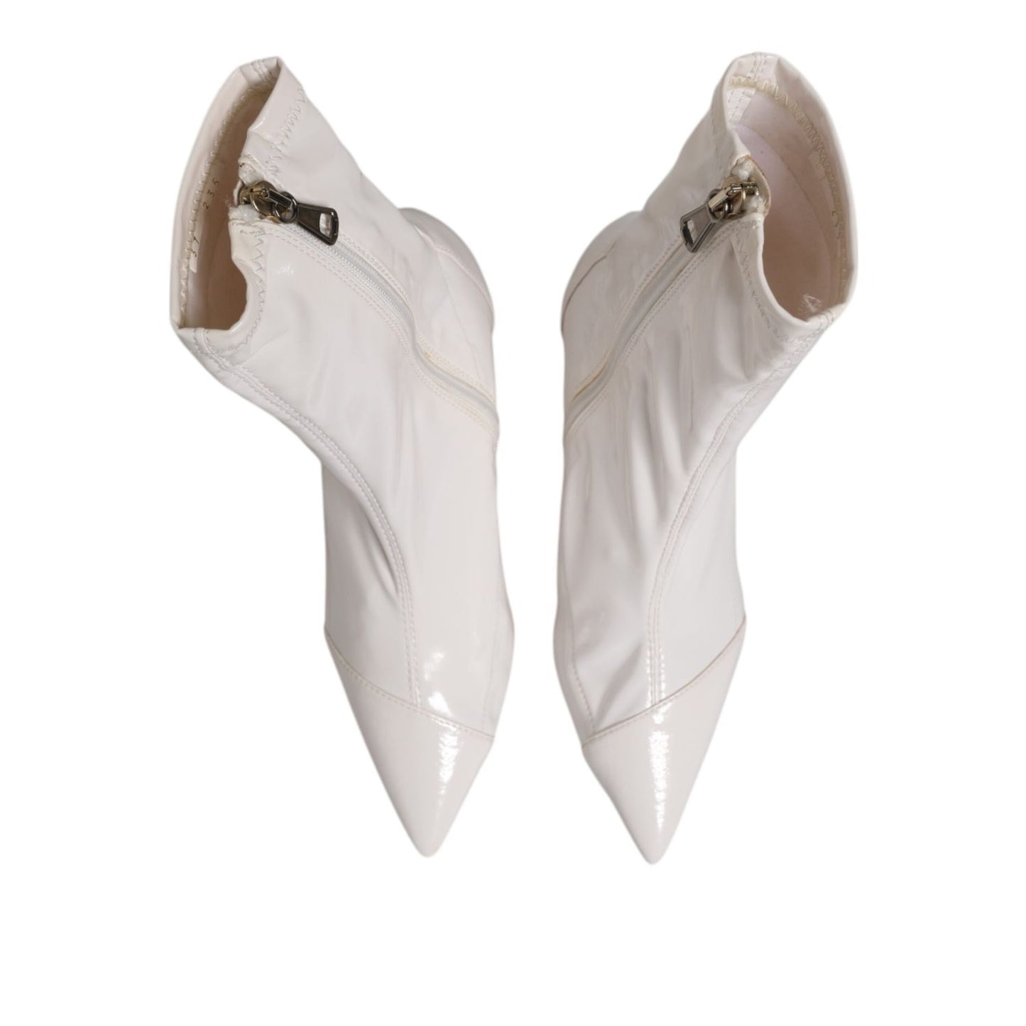 Elisabetta Franchi White Stiletto Heels Mid Calf Boots Shoes Elisabetta Franchi