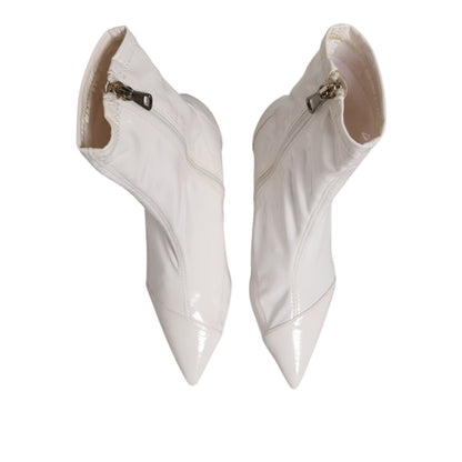 Elisabetta Franchi White Stiletto Heels Mid Calf Boots Shoes Elisabetta Franchi