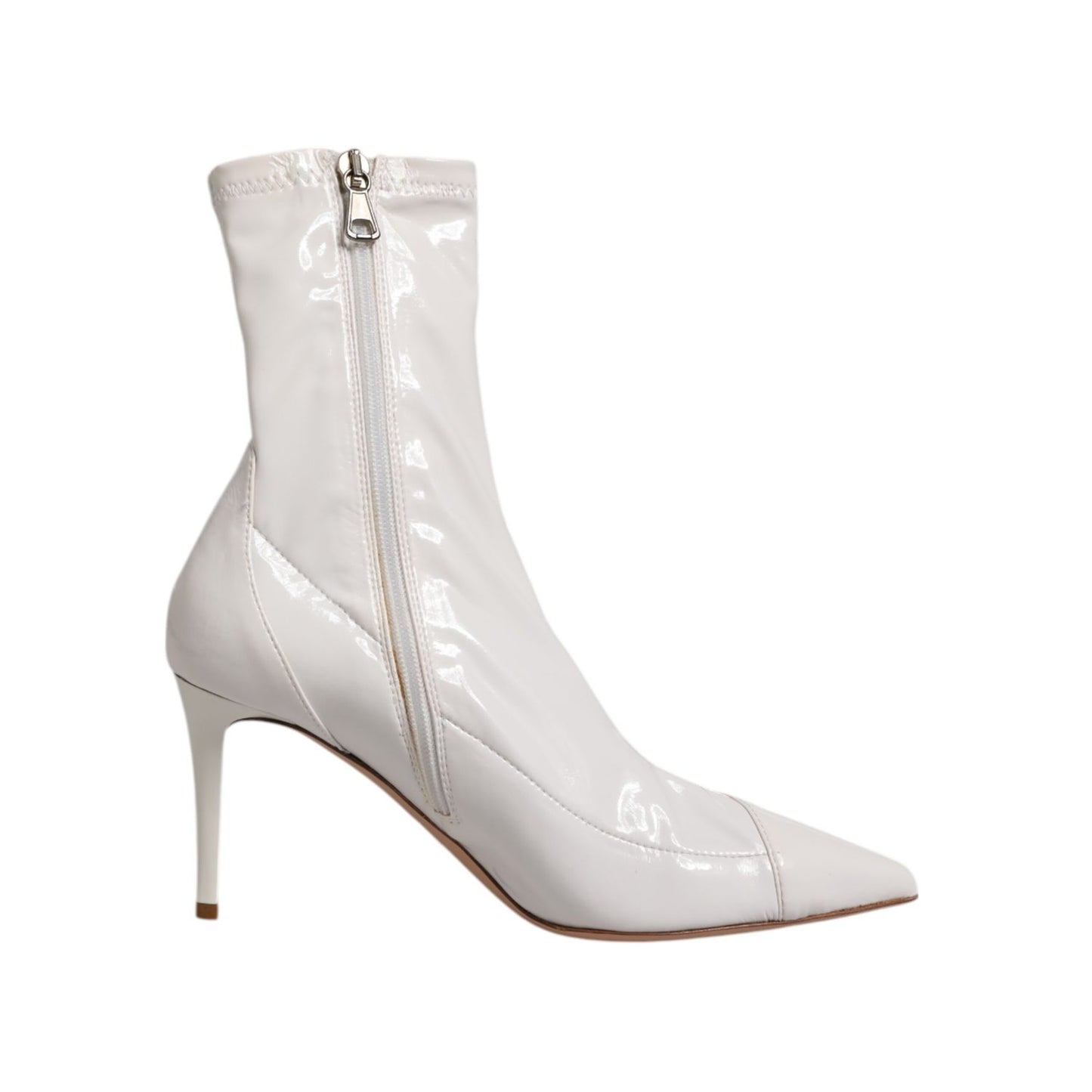 Elisabetta Franchi White Stiletto Heels Mid Calf Boots Shoes Elisabetta Franchi