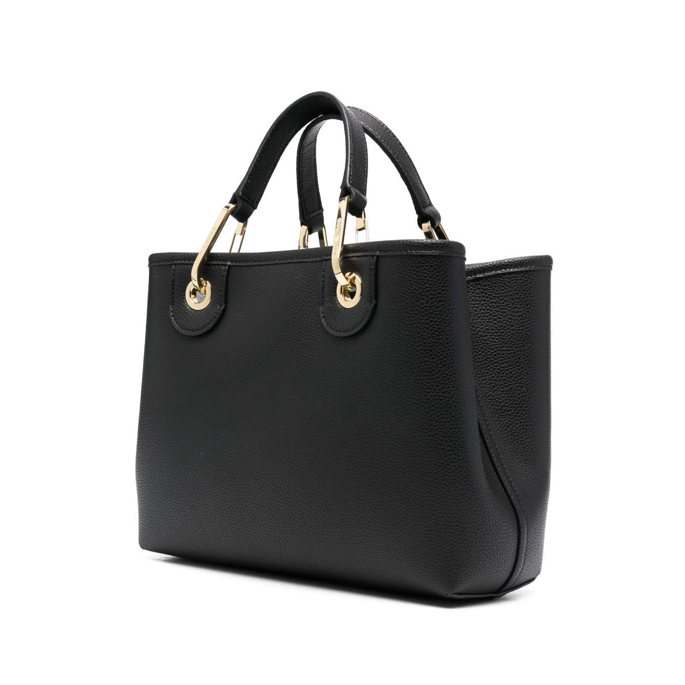 Front view with bag zipped and handles upright.