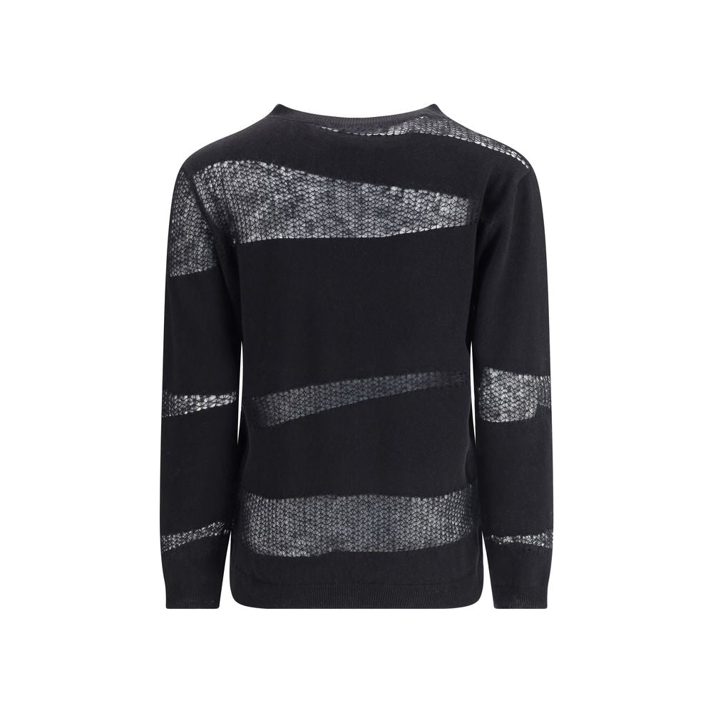 Fabiana Filippi Black Fleece Wool Cashmere Sweater