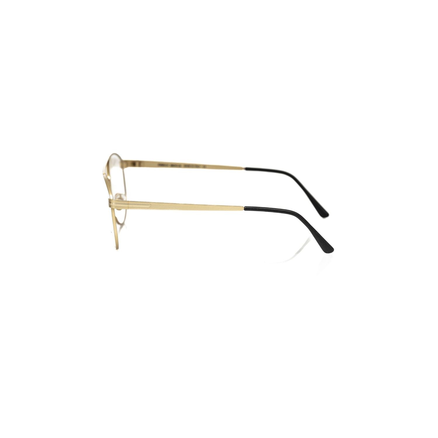 Frankie Morello Gold Metallic Fiber Men's Frame Aviator Eyeglasses
