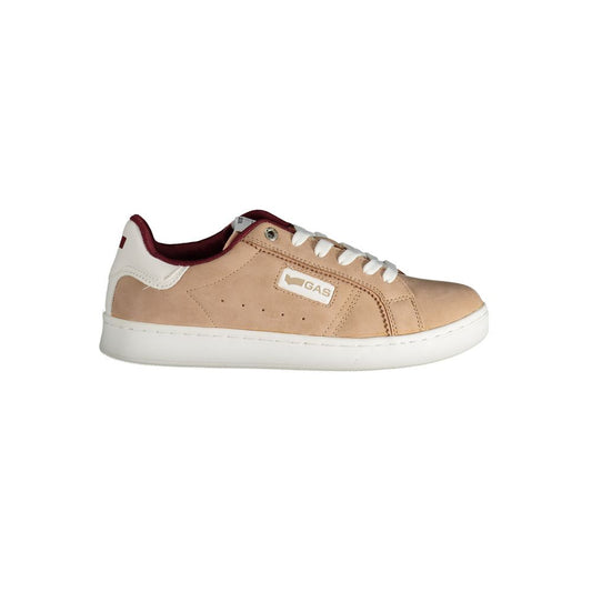 Gas Pink Polyester Women Sneaker with bordeaux detailing and white sole