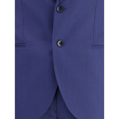 Gi Capri Blue Fleece Wool Suits And Blazer