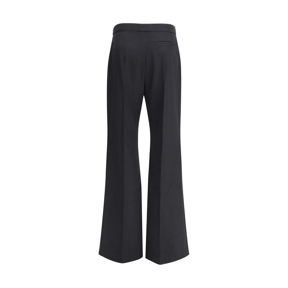 Back view of Givenchy Black Wool Pants with bootcut silhouette and fine grain de poudre fabric.