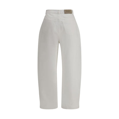 Givenchy White Cotton Jeans Denim with rounded silhouette and five-pocket design for a bold, contemporary look.