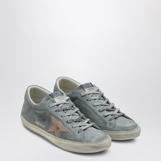 Golden Goose Grey suede Super-star low-top sneaker