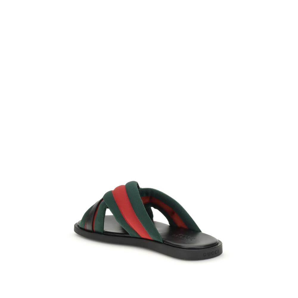Gucci Black Polyamide Flat Sandals