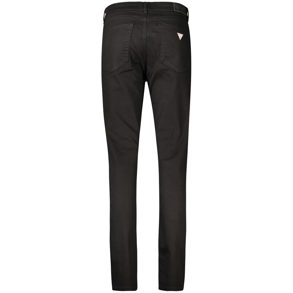 Guess Jeans Black Cotton Women Jeans with five-pocket design, rear view