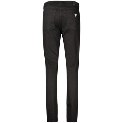 Guess Jeans Black Cotton Women Jeans with five-pocket design, rear view