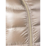 Close-up of a Herno Coats Dove Grey padded feather down zip