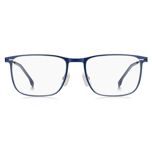 Hugo Boss Bronze Metal Frames, full-rim design, BOSS-1246-CNI, 56/19/150 mm dimensions, elegant eyewear in metallic blue, men's fashion glasses.