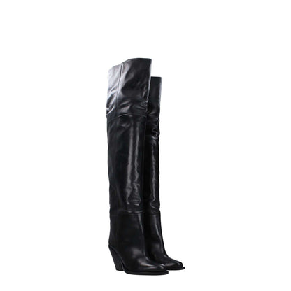 Isabel Marant Black Leather Over The Knee