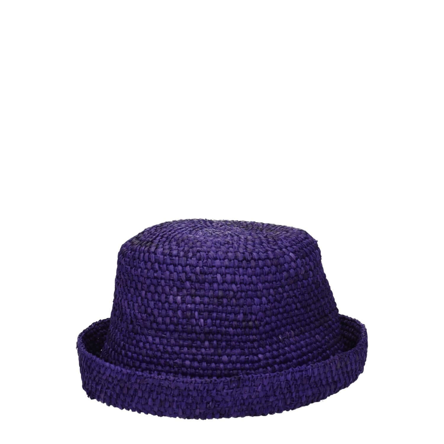 Jacquemus Purple Raffia Hat