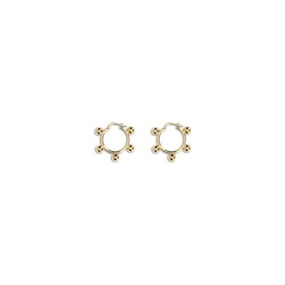 Jil Sander Gold Brass Earrings