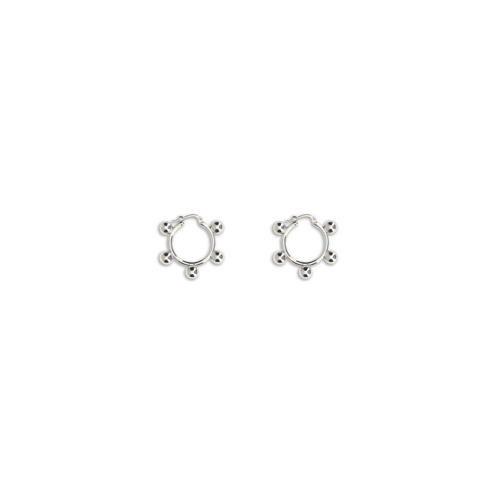 Jil Sander Silver Brass Earrings
