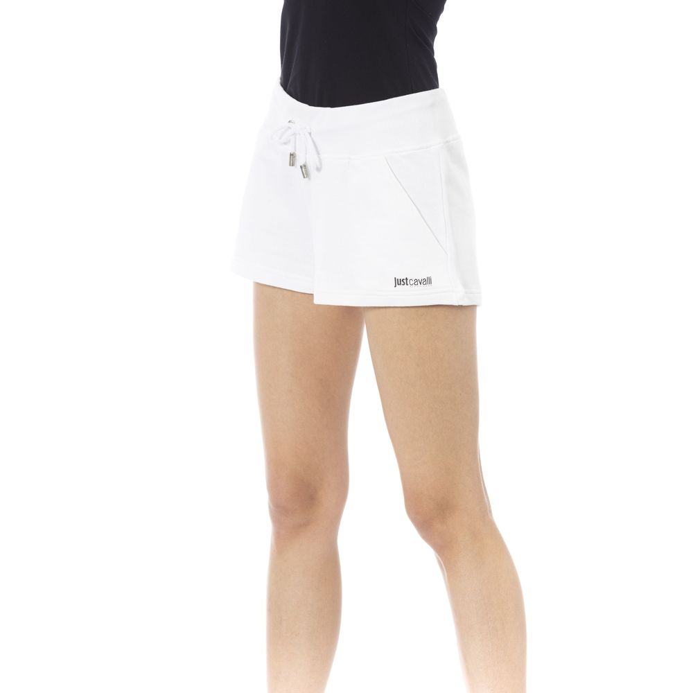 Just Cavalli White Cotton Women's Sweatshorts