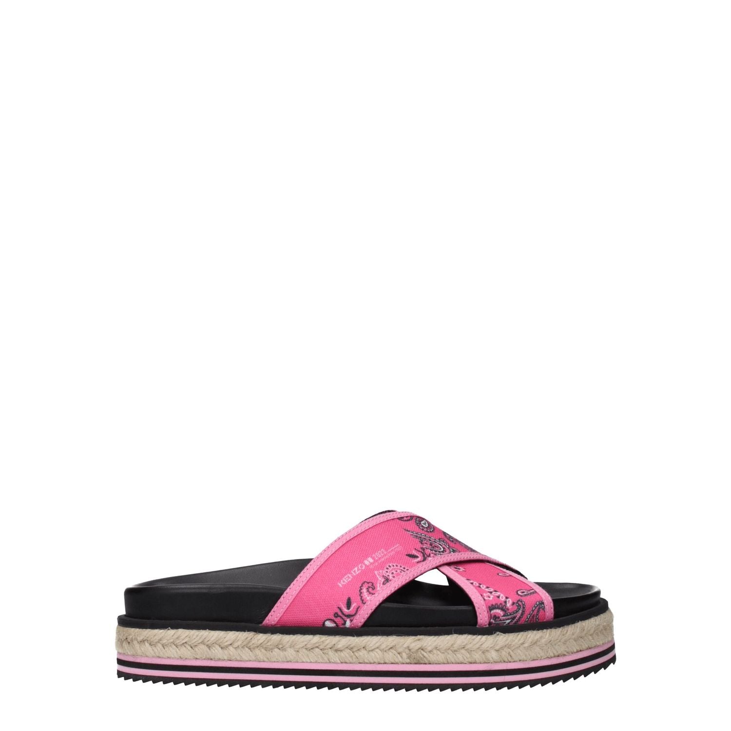 Kenzo Pink Fabric Slippers