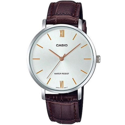 CASIO COLLECTION Mod. MINIMAL. LEATHER - SILVER