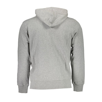 La Martina Gray Cotton Men Sweater with Hood