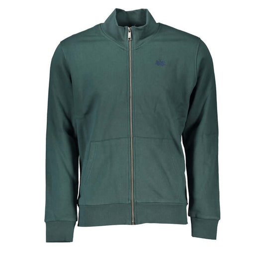 La Martina Green Cotton Sweater LA-27027-S