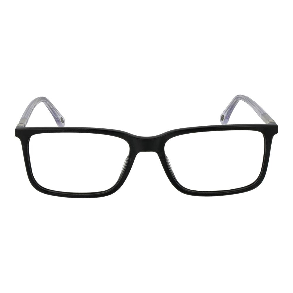 Front view of Land Rover Black Acetate Glasses (Frames) full-rim with rectangular design.