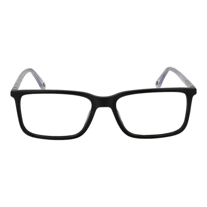 Front view of Land Rover Black Acetate Glasses (Frames) full-rim with rectangular design.